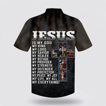 Christian Hawaiian Shirt, Warrior Jesus Is My God Hawaiian Shirts, Christian Aloha Shirt
