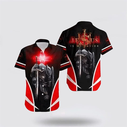 Christian Hawaiian Shirt, Warrior Jesus My Savior Hawaiian Shirt, Christian Aloha Shirt