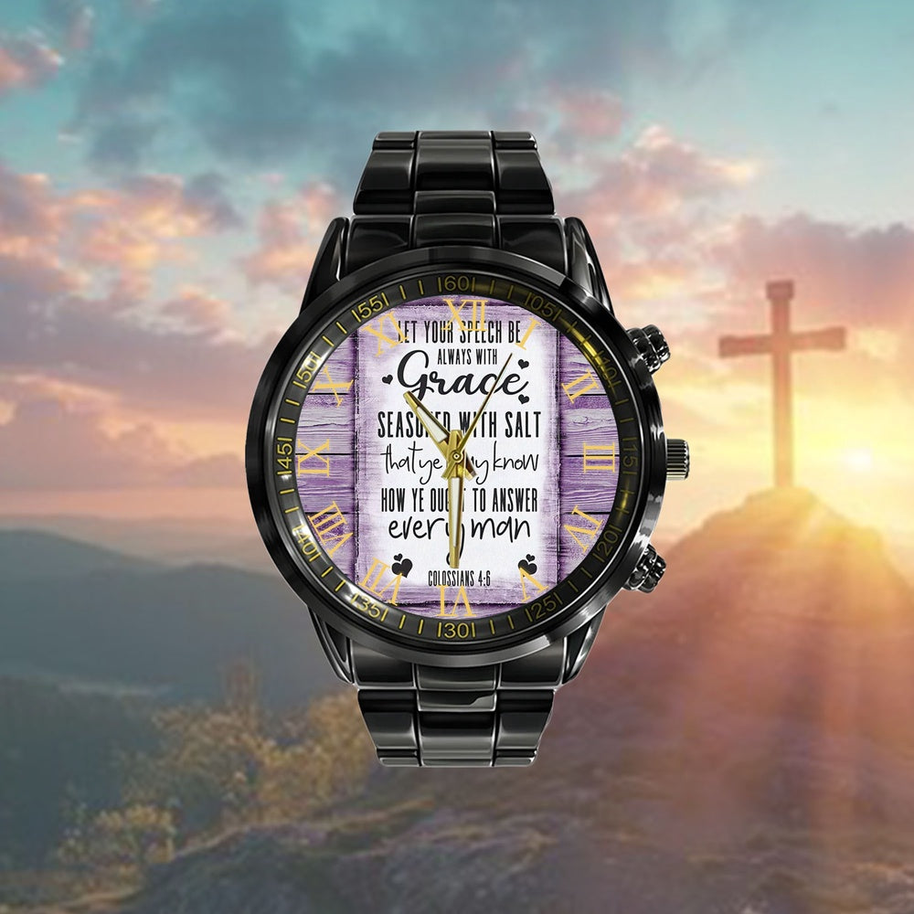 Christian Watch, Colossians 46 Kjv Watch - Religious Watch - Bible Verse Watch