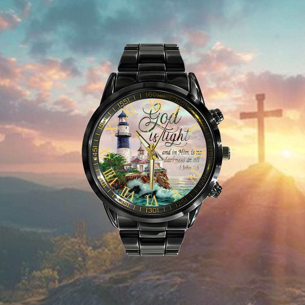 Christian Watch, God Is Light 1 John 15 Kjv Watch - Scripture Watch - Bible Verse Watch