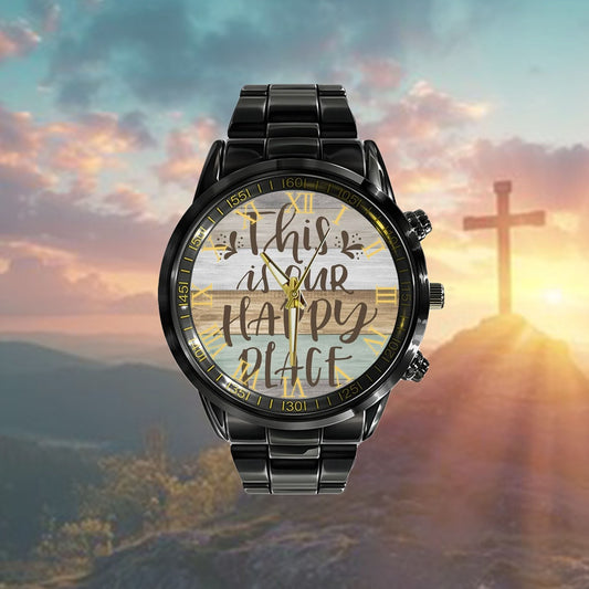 Christian Watch, This Is Our Happy Place Watch - Scripture Watch - Bible Verse Watch
