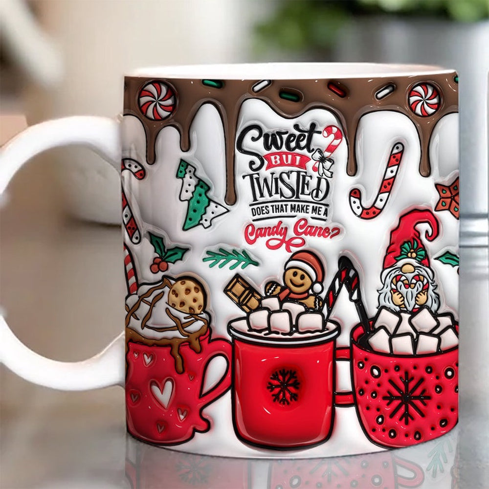 Christmas 3D Mug, 3D Christmas Inflated Mug, 3D, Santa Mug, Gift For Christmas