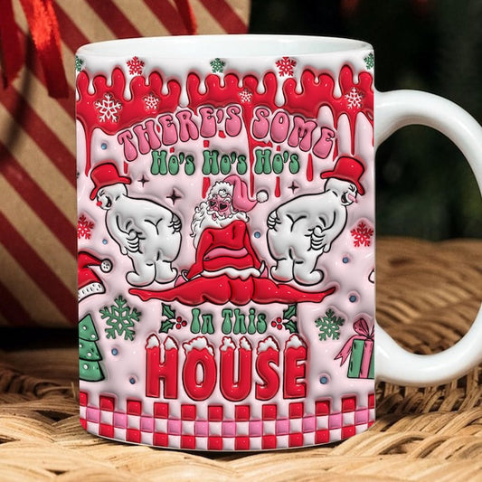 Christmas 3D Mug, 3D Ho Ho Ho Christmas Inflated Mug, 3D, Santa Mug, Gift For Christmas