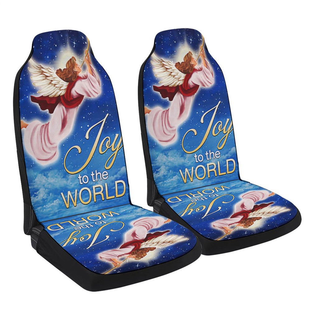 Christmas Angel Joy To The World Cars Seat Cover, Christmas Car Seat Covers, Car Decor Gift