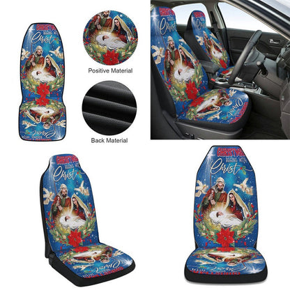 Christmas Begins With Christ4 Cars Seat Cover, Christmas Car Seat Covers, Car Decor Gift