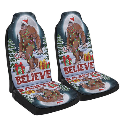 Christmas Bigfoot Believe Cars Seat Cover, Christmas Car Seat Covers, Car Decor Gift