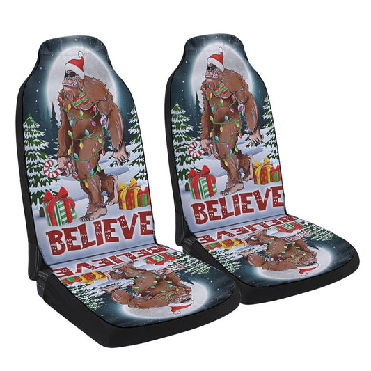 Christmas Bigfoot Believe Cars Seat Cover, Christmas Car Seat Covers, Car Decor Gift