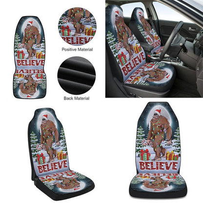 Christmas Bigfoot Believe Cars Seat Cover, Christmas Car Seat Covers, Car Decor Gift