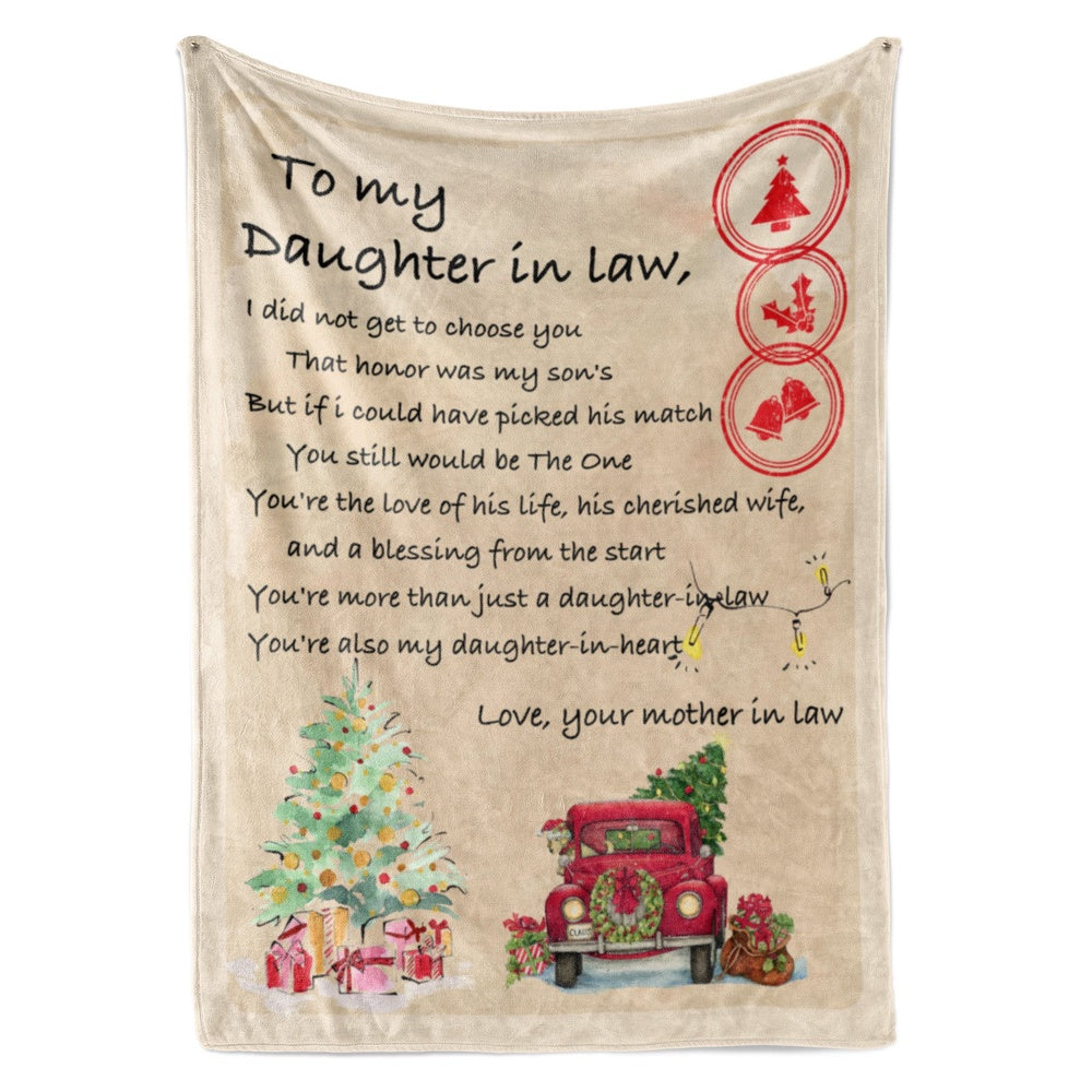 Christmas Blanket Gift For Daughter In Law, New Daughter In Law Gifts, Get To Choose You Blanket, Christmas Blanket