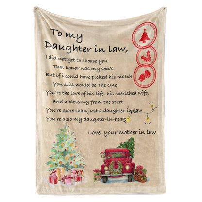 Christmas Blanket Gift For Daughter In Law, New Daughter In Law Gifts, Get To Choose You Blanket, Christmas Blanket