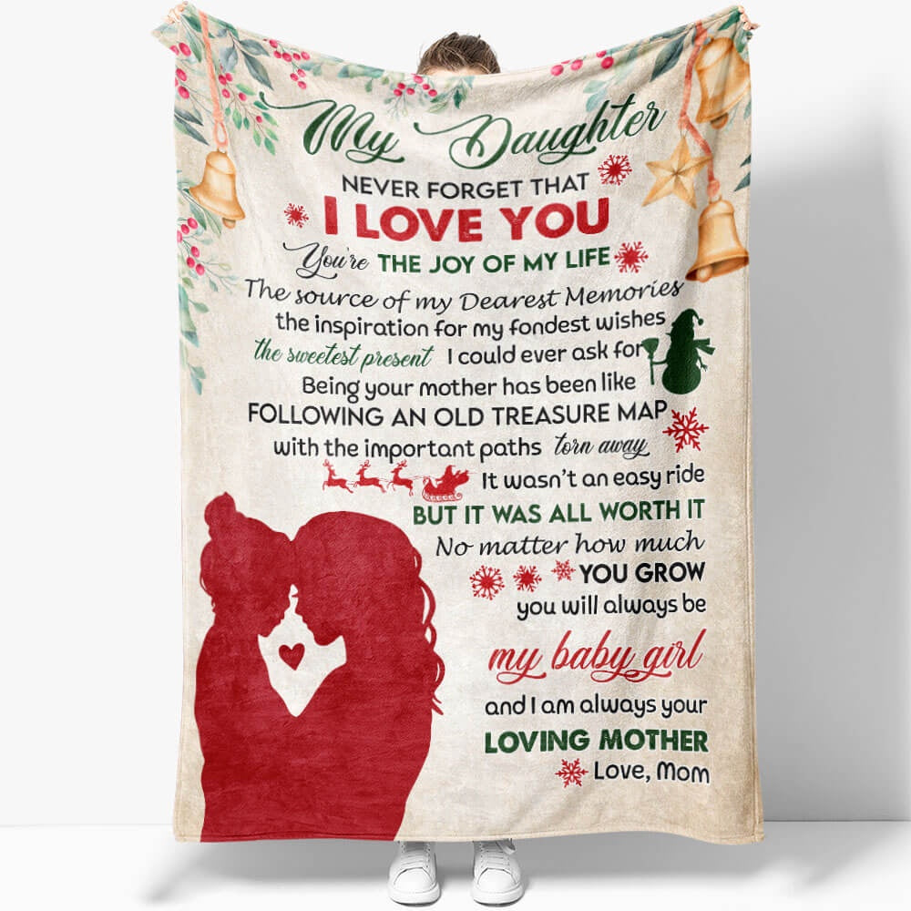 Christmas Blanket Gift For Daughter, You'Re The Joy Of My Life, The Source Of My Dearest Memories Blanket, Christmas Blanket