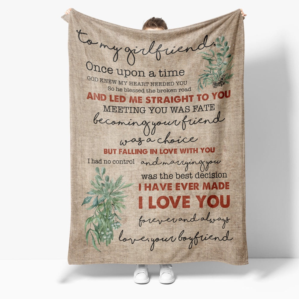 Christmas Blanket Gift For Girlfriend, Personalised Gifts For Her, My Heart Needed You Blanket, Christmas Blanket