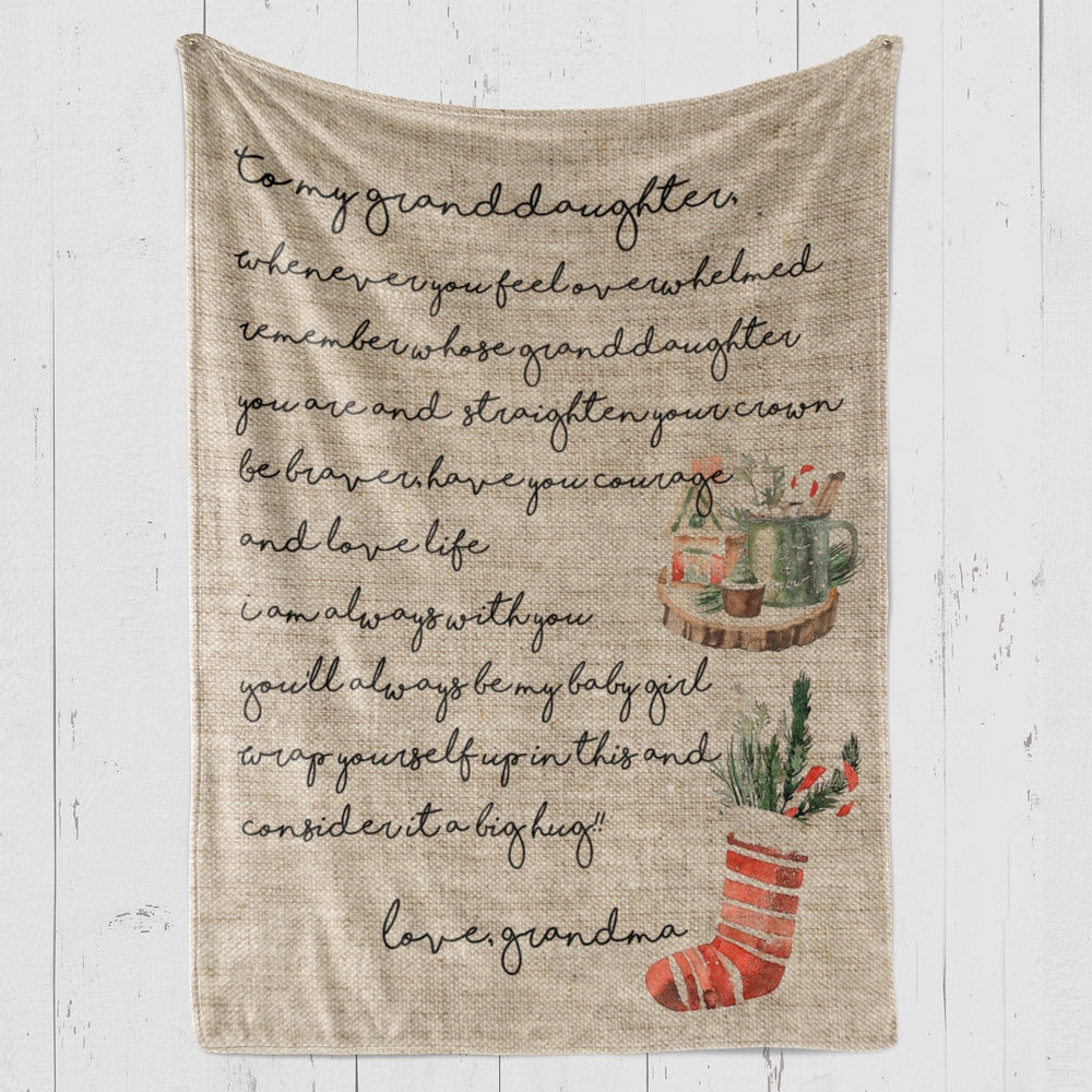 Christmas Blanket Gift For Granddaughter, Whose Granddaughter You Are Blanket, Christmas Blanket