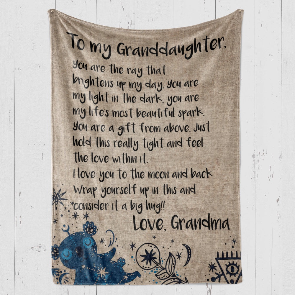 Christmas Blanket Gift For Granddaughter, You Are The Ray Blanket, Christmas Blanket