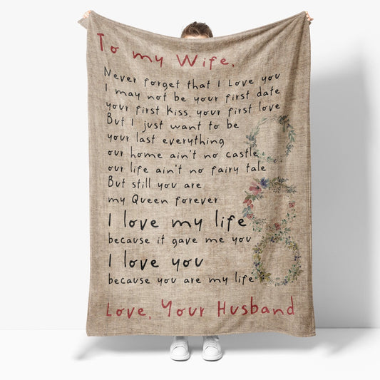 Christmas Blanket Gift For Her, Anniversary Gifts For Her, You Are My Life Blanket, Christmas Blanket