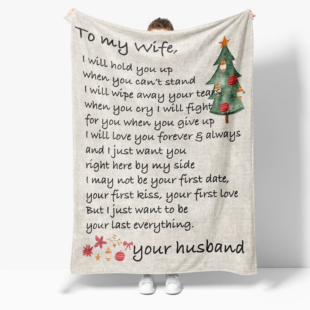 Christmas Blanket Gift For Her, Christmas Gift Ideas For Her, Birthday Ideas For Her, I Will Hold You Up Blanket, Christmas Blanket