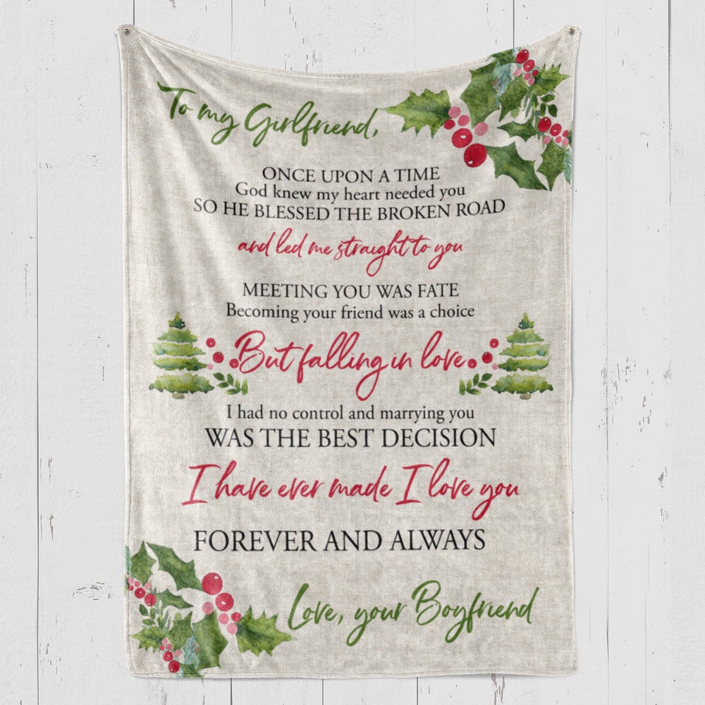 Christmas Blanket Gift For Her, Gift For Girlfriend, Once Upon A Time Blanket, Christmas Blanket