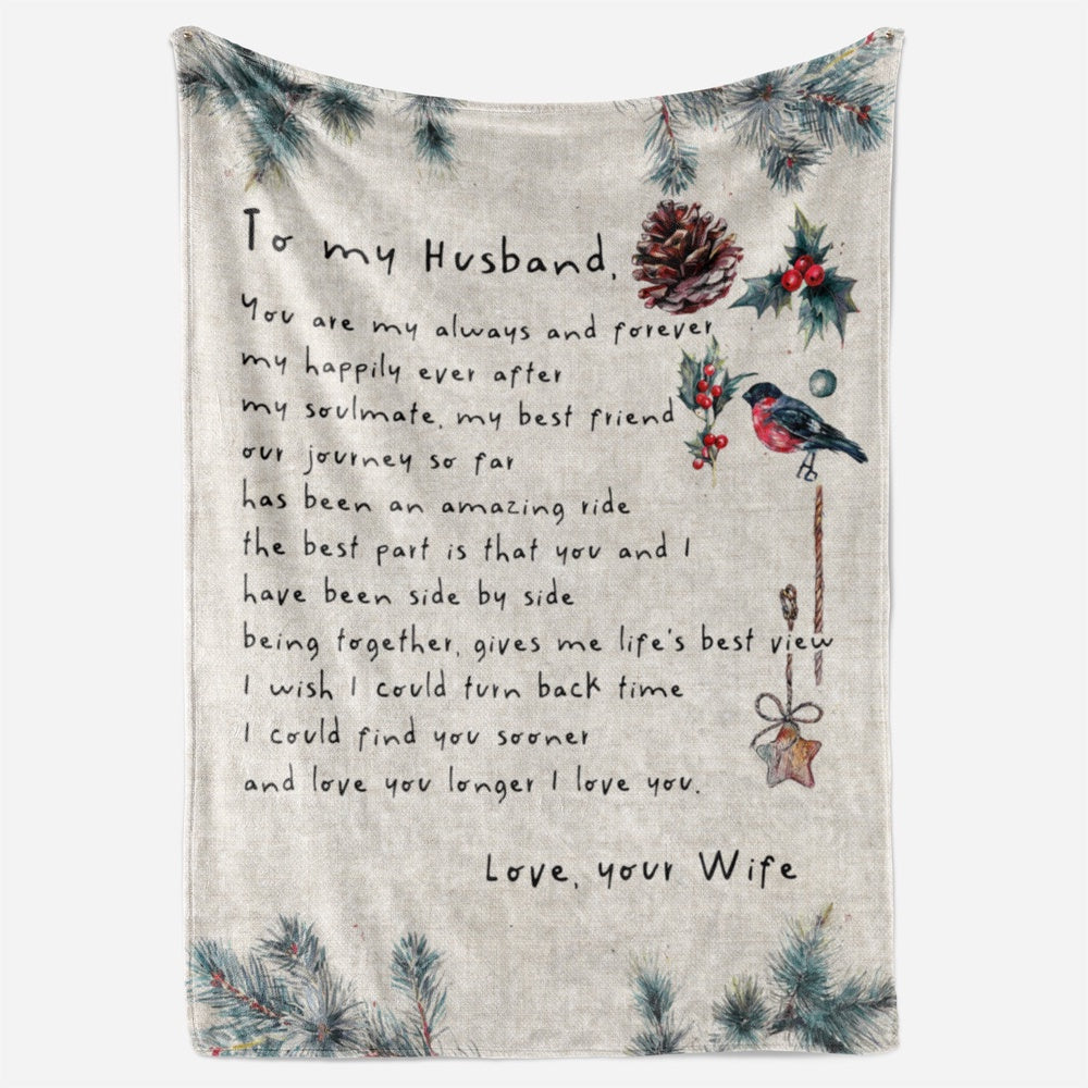 Christmas Blanket Gift For Him, 1 Year Anniversary Gifts For Him, You Are My Always Blanket, Christmas Blanket