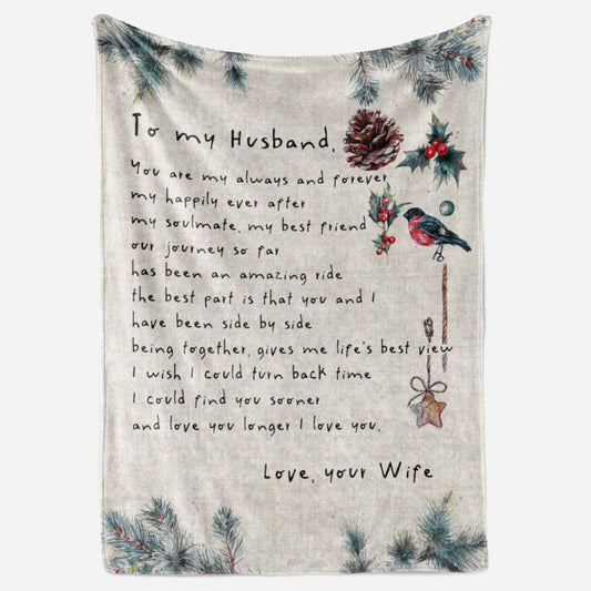 Christmas Blanket Gift For Him, 1 Year Anniversary Gifts For Him, You Are My Always Blanket, Christmas Blanket
