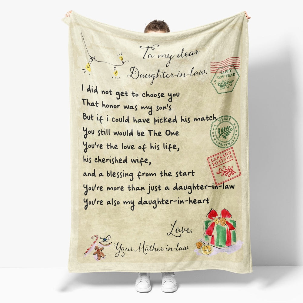 Christmas Blanket Gift Ideas For Daughter In Law, You Be The One Blanket, Christmas Blanket