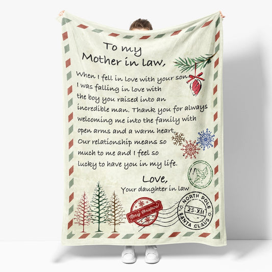 Christmas Blanket Gift Ideas For Mother In Law When I Fell In Love With Your Son From Daughter In Law Blanket, Christmas Blanket