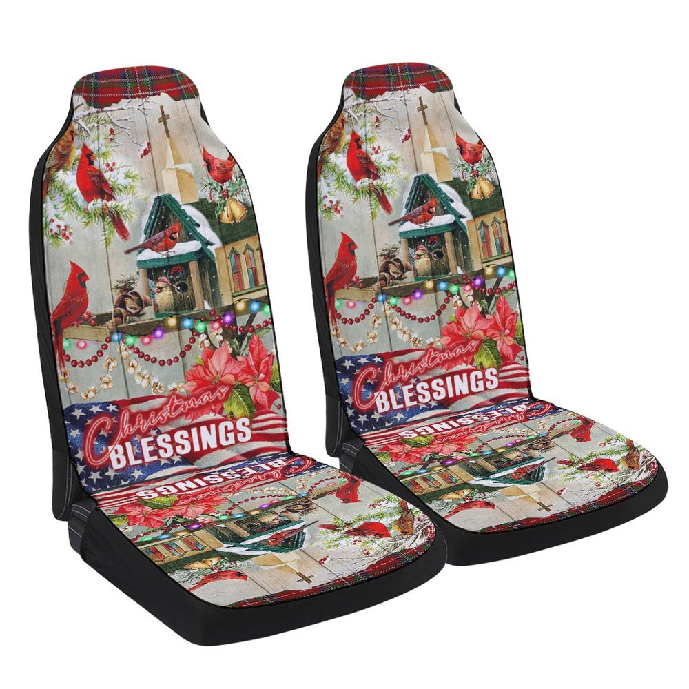 Christmas Blessings Cars Seat Cover, Christmas Car Seat Covers, Car Decor Gift