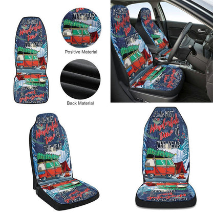 Christmas Camping Cars Seat Cover, Christmas Car Seat Covers, Car Decor Gift