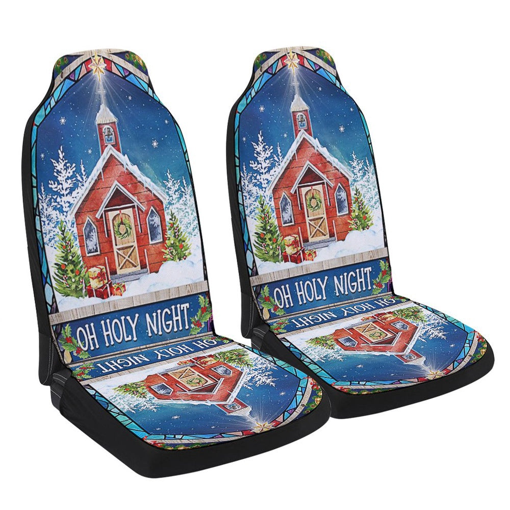 Christmas Church Oh Holy Night Cars Seat Cover, Christmas Car Seat Covers, Car Decor Gift