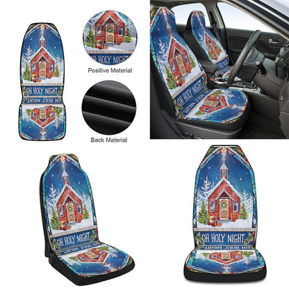 Christmas Church Oh Holy Night Cars Seat Cover, Christmas Car Seat Covers, Car Decor Gift