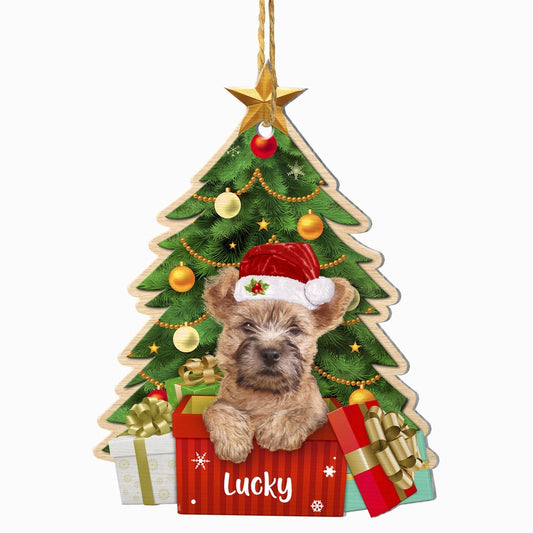 Christmas Dog Ornament, Personalized Cairn Terrier Christmas Tree Ornament, New Dog Christmas Ornament