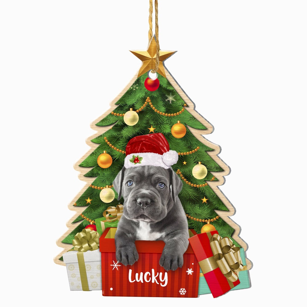 Christmas Dog Ornament, Personalized Cane Corso Christmas Tree Ornament, New Dog Christmas Ornament