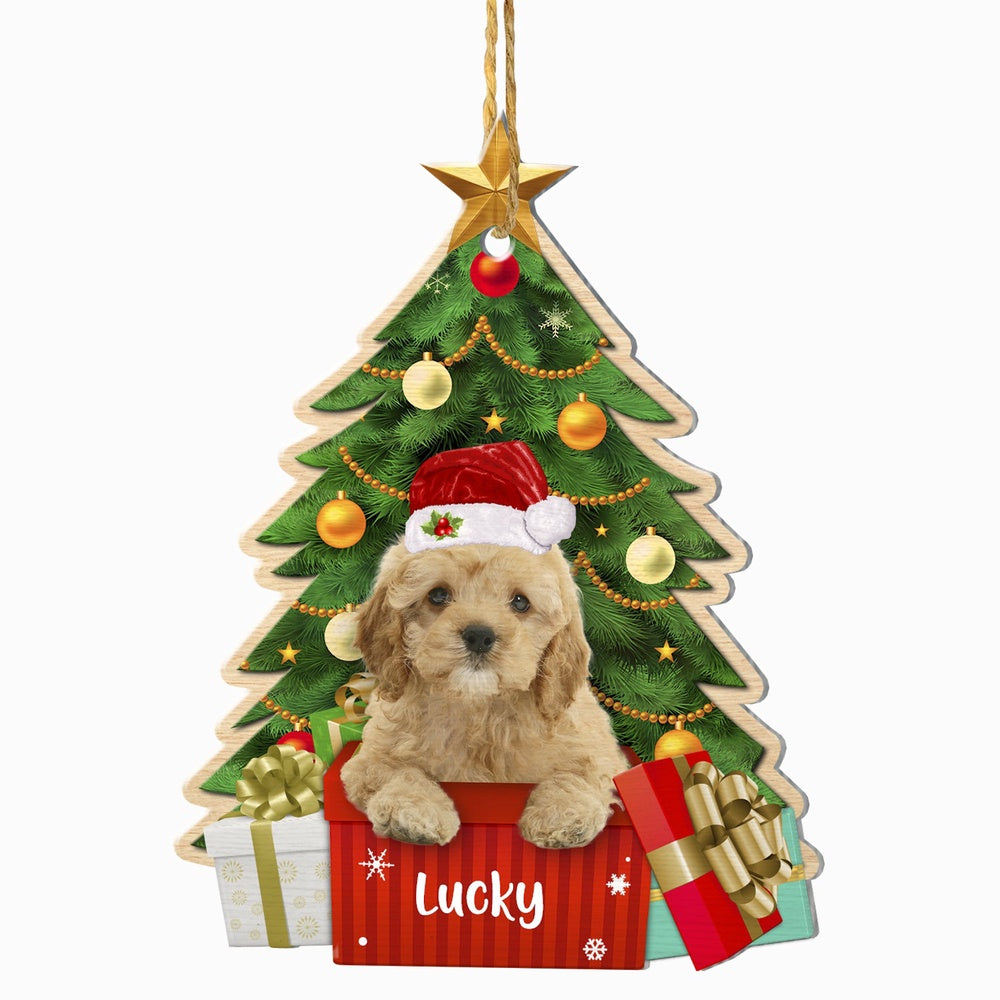 Christmas Dog Ornament, Personalized Cockapoo Christmas Tree Ornament, New Dog Christmas Ornament
