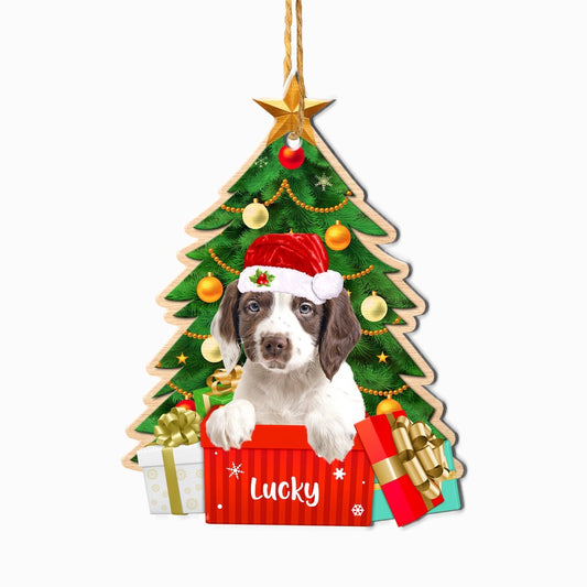 Christmas Dog Ornament, Personalized English Springer Spaniel Christmas Tree Ornament, New Dog Christmas Ornament