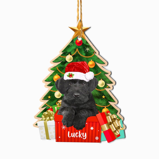 Christmas Dog Ornament, Personalized Giant Schnauzer Christmas Tree Ornament, New Dog Christmas Ornament