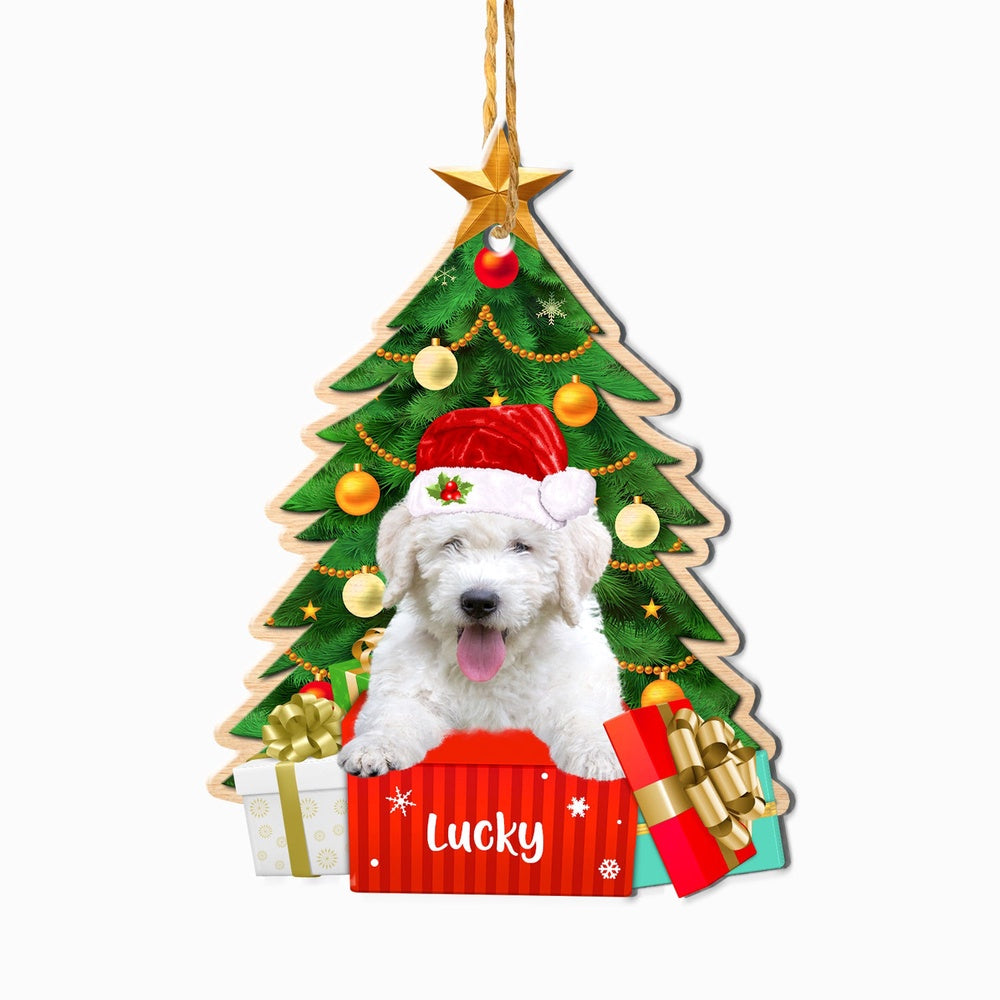 Christmas Dog Ornament, Personalized Komondor Christmas Tree Ornament, New Dog Christmas Ornament