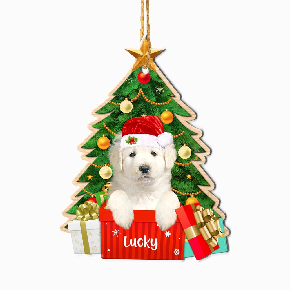 Christmas Dog Ornament, Personalized Kuvasz Christmas Tree Ornament, New Dog Christmas Ornament