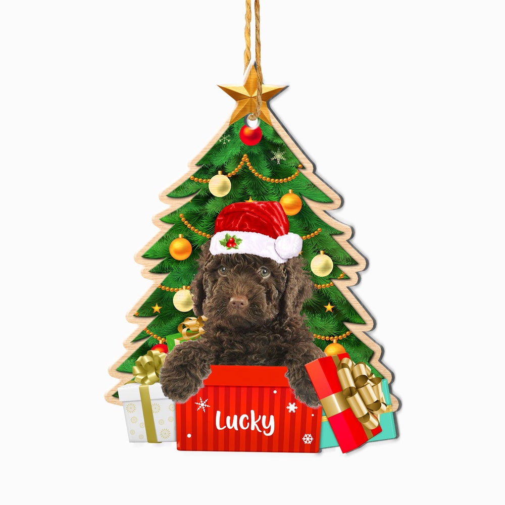 Christmas Dog Ornament, Personalized Spanish Water Dog Christmas Tree Ornament, New Dog Christmas Ornament