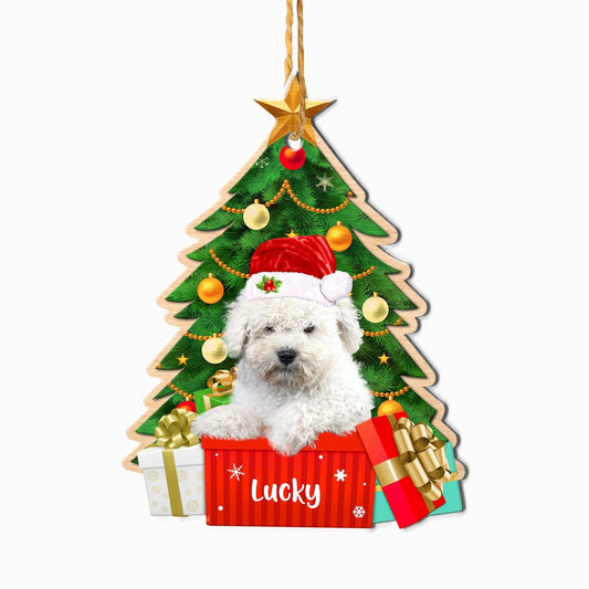 Christmas Dog Ornament, Personalized White Puli Christmas Tree Ornament, New Dog Christmas Ornament