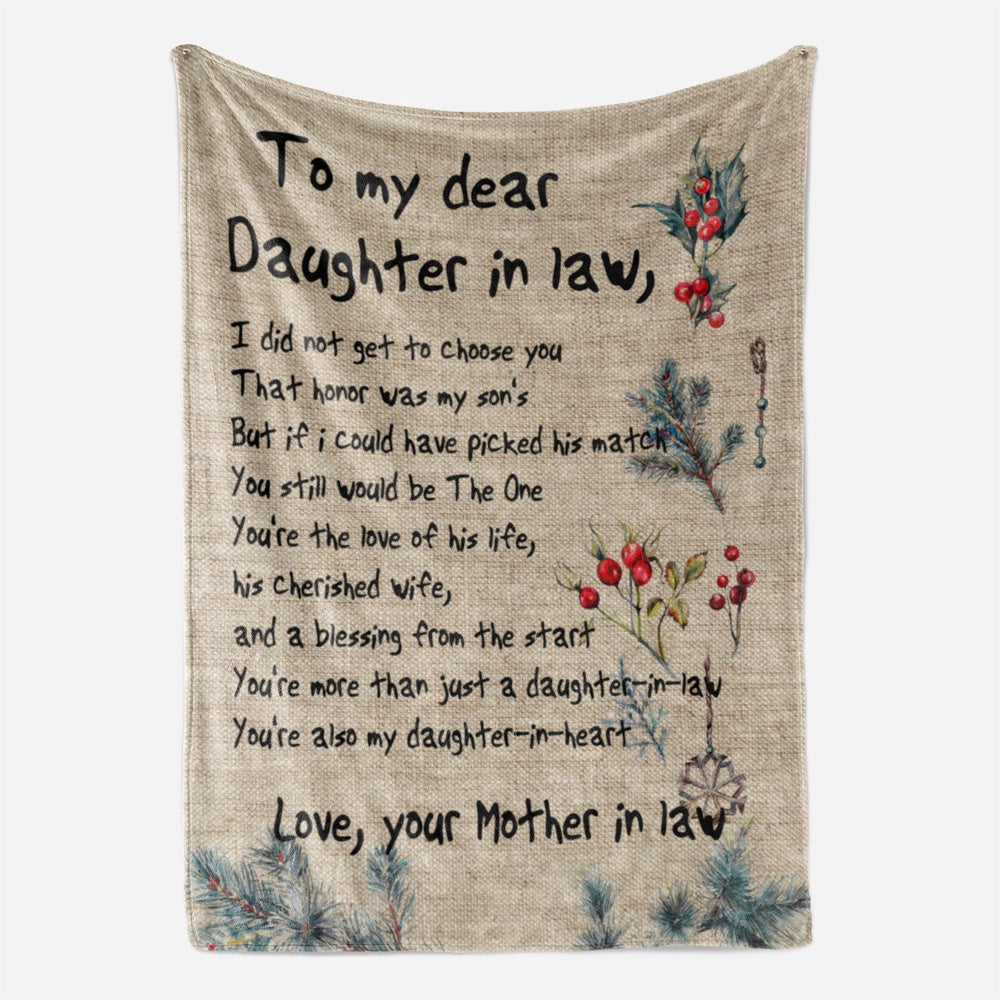 Christmas Gift For Daughter In Law, Future Daughter In Law Gifts, I Did Not Get Blanket, Christmas Blanket