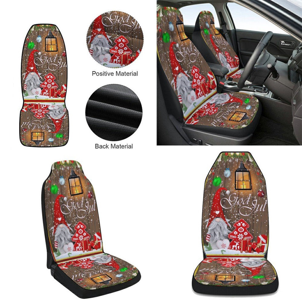 Christmas Gnomes Cars Seat Cover, Christmas Car Seat Covers, Car Decor Gift