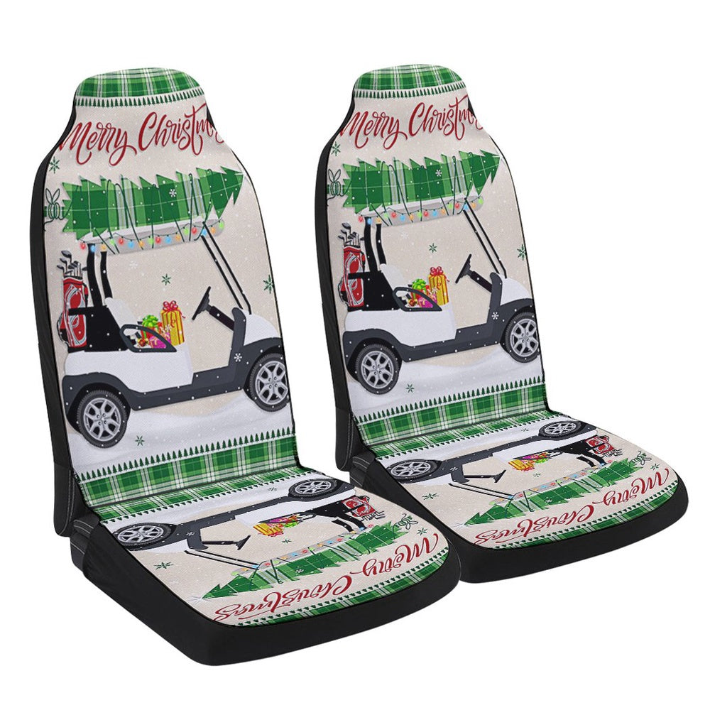 Christmas Golf Cart HohoHole Cars Seat Cover, Christmas Car Seat Covers, Car Decor Gift