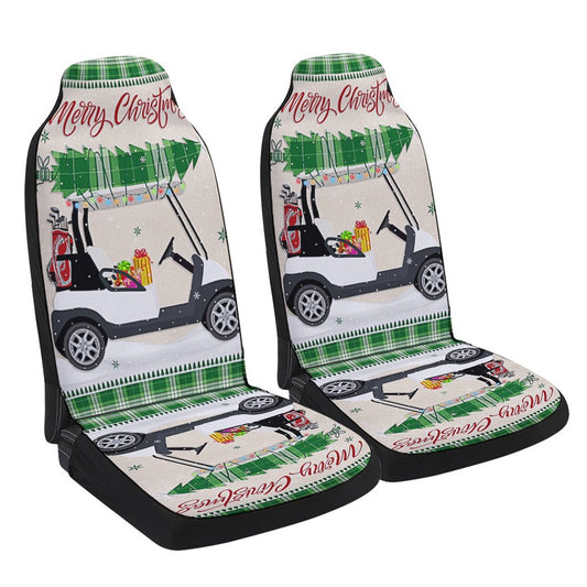 Christmas Golf Cart HohoHole Cars Seat Cover, Christmas Car Seat Covers, Car Decor Gift