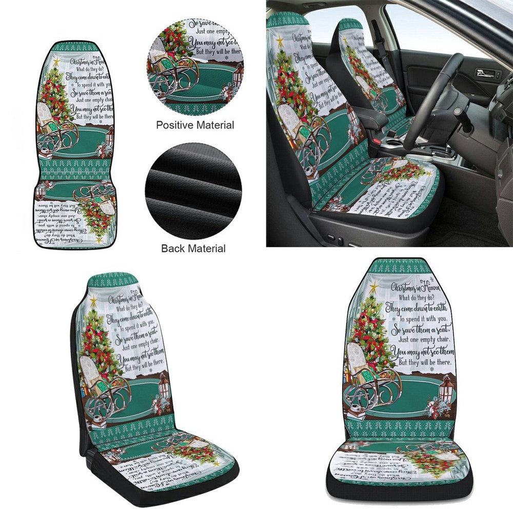 Christmas In Heaven Christmas Memorial Cars Seat Cover, Christmas Car Seat Covers, Car Decor Gift