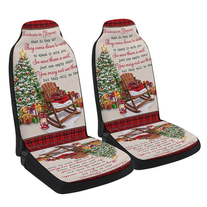 Christmas In Heaven Memorial Gift Cars Seat Cover, Christmas Car Seat Covers, Car Decor Gift