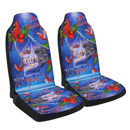 Christmas Jesus Cardinal Cars Seat Cover, Christmas Car Seat Covers, Car Decor Gift