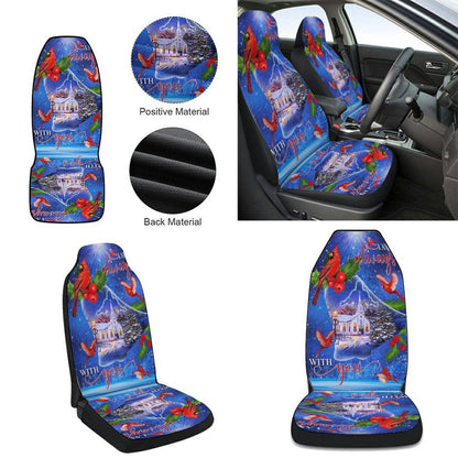 Christmas Jesus Cardinal Cars Seat Cover, Christmas Car Seat Covers, Car Decor Gift