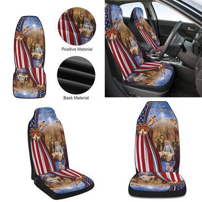 Christmas Nativity Of Jesus Cars Seat Cover, Christmas Car Seat Covers, Car Decor Gift