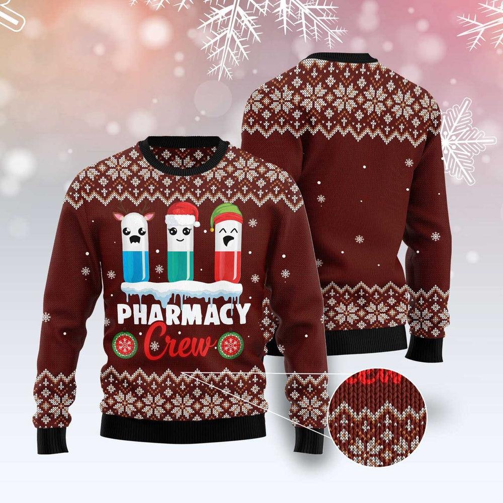 Christmas Pharmacy Crew Ugly Christmas Sweater, Funny Xmas Sweater, Sweater Xmas