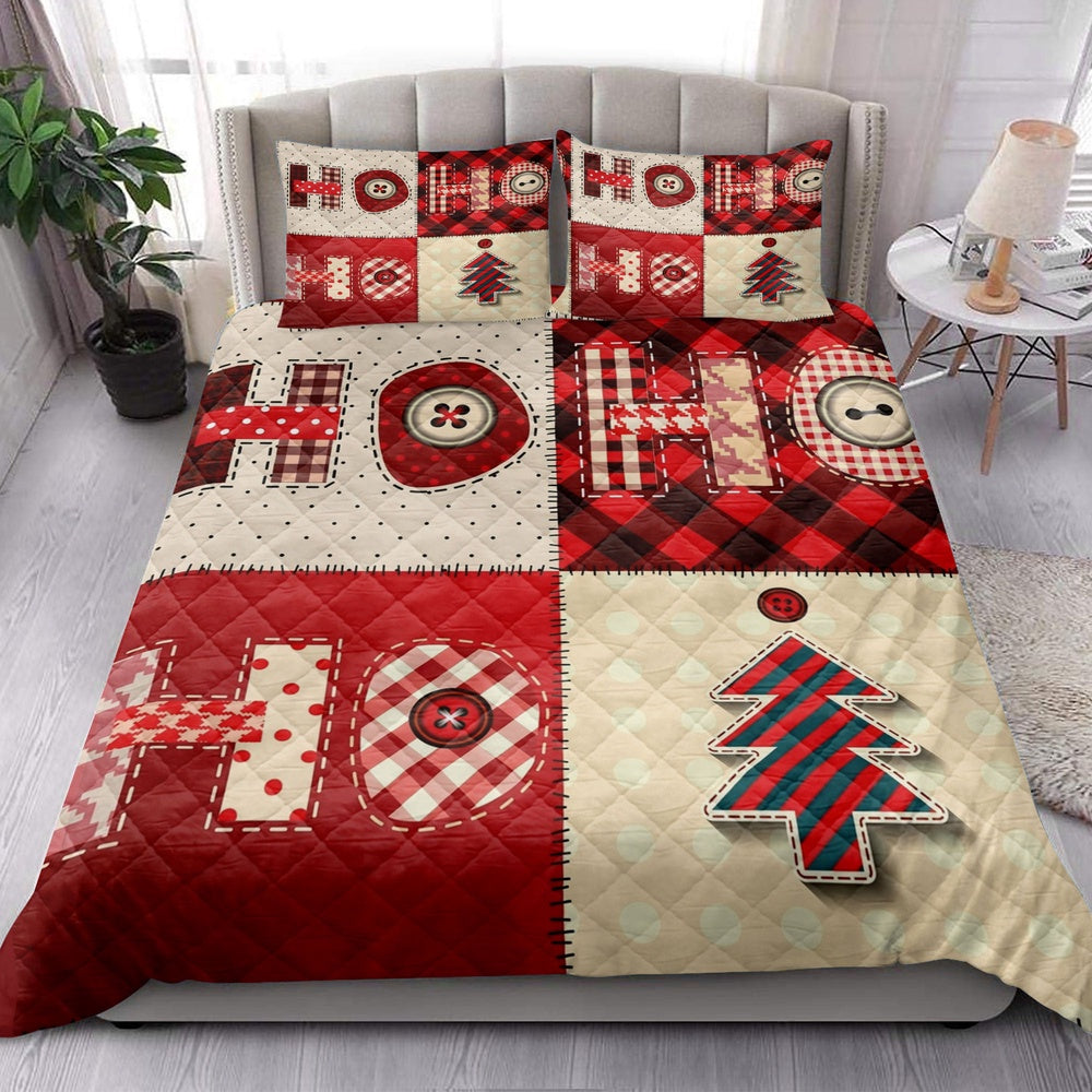 Christmas Quilt Set, Ho Ho Homas Patchworkmass Quilt Blanket