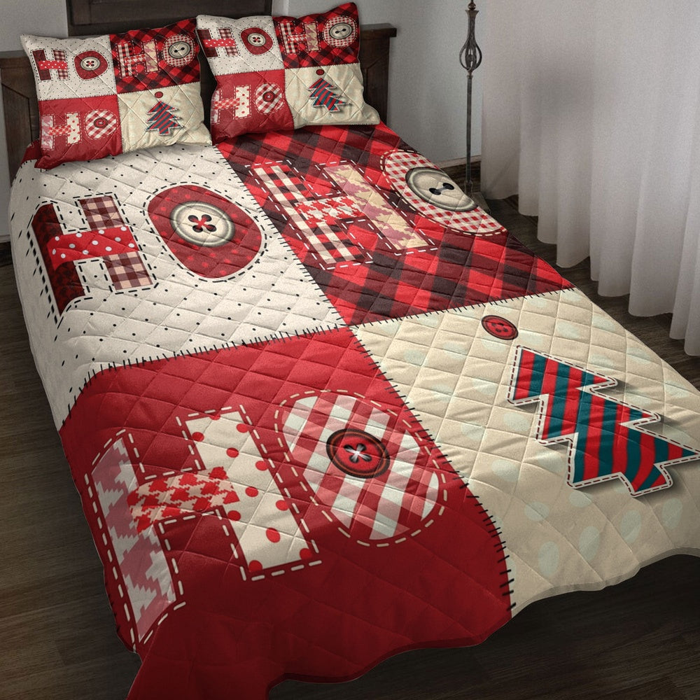 Christmas Quilt Set, Ho Ho Homas Patchworkmass Quilt Blanket